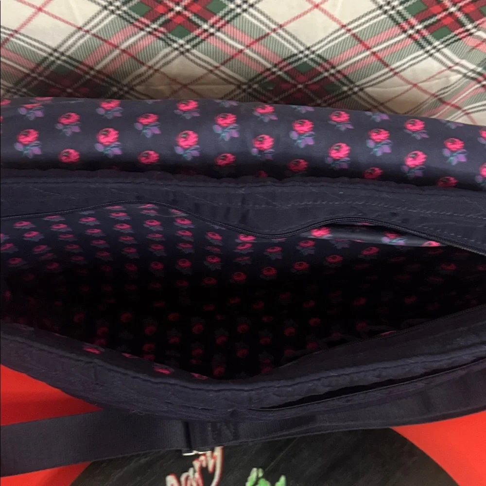 Vera Bradley Navy Quilted Laptop Bag
